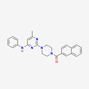 molecular formula C26H25N5O B6563975 6-methyl-2-[4-(naphthalene-2-carbonyl)piperazin-1-yl]-N-phenylpyrimidin-4-amine CAS No. 946257-75-6