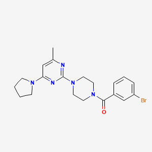 2-[4-(3-bromobenzoyl)piperazin-1-yl]-4-methyl-6-(pyrrolidin-1-yl)pyrimidine