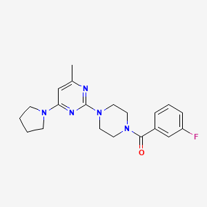 molecular formula C20H24FN5O B6563997 2-[4-(3-fluorobenzoyl)piperazin-1-yl]-4-methyl-6-(pyrrolidin-1-yl)pyrimidine CAS No. 946384-42-5