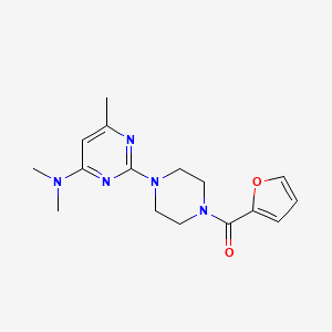 molecular formula C16H21N5O2 B6564032 2-[4-(furan-2-carbonyl)piperazin-1-yl]-N,N,6-trimethylpyrimidin-4-amine CAS No. 946384-18-5