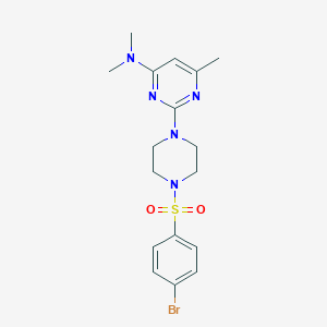 molecular formula C17H22BrN5O2S B6564050 2-[4-(4-bromobenzenesulfonyl)piperazin-1-yl]-N,N,6-trimethylpyrimidin-4-amine CAS No. 946315-29-3