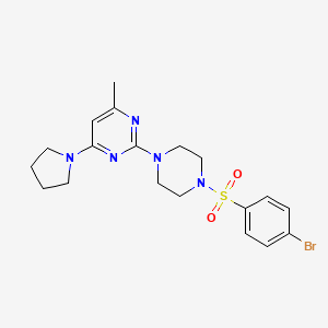 molecular formula C19H24BrN5O2S B6564060 2-[4-(4-bromobenzenesulfonyl)piperazin-1-yl]-4-methyl-6-(pyrrolidin-1-yl)pyrimidine CAS No. 946365-41-9