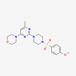 molecular formula C20H27N5O4S B6564106 4-{2-[4-(4-methoxybenzenesulfonyl)piperazin-1-yl]-6-methylpyrimidin-4-yl}morpholine CAS No. 946242-96-2
