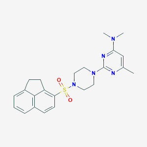 2-[4-(1,2-dihydroacenaphthylene-3-sulfonyl)piperazin-1-yl]-N,N,6-trimethylpyrimidin-4-amine