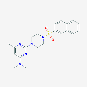 molecular formula C21H25N5O2S B6564146 N,N,6-trimethyl-2-[4-(naphthalene-2-sulfonyl)piperazin-1-yl]pyrimidin-4-amine CAS No. 946283-11-0