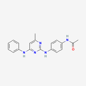 molecular formula C19H19N5O B6564173 N-(4-{[4-甲基-6-(苯胺基)嘧啶-2-基]氨基}苯基)乙酰胺 CAS No. 946316-88-7