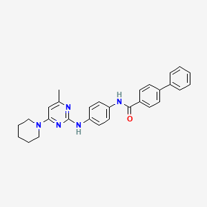 N-(4-{[4-methyl-6-(piperidin-1-yl)pyrimidin-2-yl]amino}phenyl)-[1,1'-biphenyl]-4-carboxamide