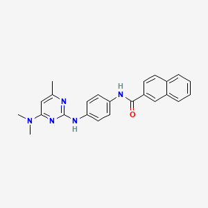 N-(4-{[4-(dimethylamino)-6-methylpyrimidin-2-yl]amino}phenyl)naphthalene-2-carboxamide