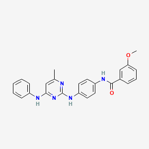 3-methoxy-N-(4-{[4-methyl-6-(phenylamino)pyrimidin-2-yl]amino}phenyl)benzamide