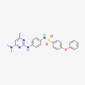 N-(4-{[4-(dimethylamino)-6-methylpyrimidin-2-yl]amino}phenyl)-4-phenoxybenzene-1-sulfonamide