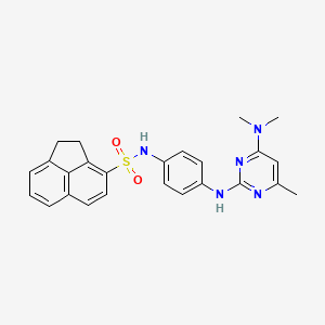 molecular formula C25H25N5O2S B6564267 N-(4-{[4-(dimethylamino)-6-methylpyrimidin-2-yl]amino}phenyl)-1,2-dihydroacenaphthylene-3-sulfonamide CAS No. 946220-74-2