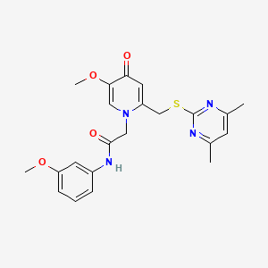 molecular formula C22H24N4O4S B6564311 2-(2-{[(4,6-dimethylpyrimidin-2-yl)sulfanyl]methyl}-5-methoxy-4-oxo-1,4-dihydropyridin-1-yl)-N-(3-methoxyphenyl)acetamide CAS No. 920342-11-6