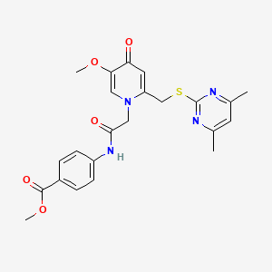 methyl 4-[2-(2-{[(4,6-dimethylpyrimidin-2-yl)sulfanyl]methyl}-5-methoxy-4-oxo-1,4-dihydropyridin-1-yl)acetamido]benzoate