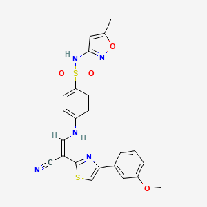 4-{[(1Z)-2-cyano-2-[4-(3-methoxyphenyl)-1,3-thiazol-2-yl]eth-1-en-1-yl]amino}-N-(5-methyl-1,2-oxazol-3-yl)benzene-1-sulfonamide