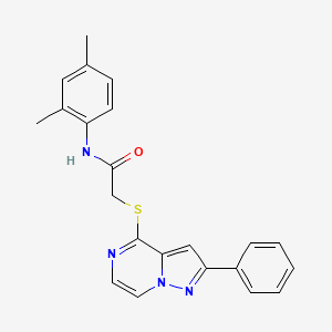 molecular formula C22H20N4OS B6564406 N-(2,4-dimethylphenyl)-2-({2-phenylpyrazolo[1,5-a]pyrazin-4-yl}sulfanyl)acetamide CAS No. 1021252-19-6