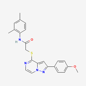 molecular formula C23H22N4O2S B6564422 N-(2,4-dimethylphenyl)-2-{[2-(4-methoxyphenyl)pyrazolo[1,5-a]pyrazin-4-yl]sulfanyl}acetamide CAS No. 1021255-52-6