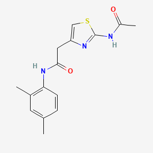 molecular formula C15H17N3O2S B6564434 N-(2,4-dimethylphenyl)-2-(2-acetamido-1,3-thiazol-4-yl)acetamide CAS No. 921843-73-4