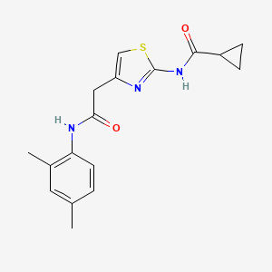 molecular formula C17H19N3O2S B6564445 N-(4-{[(2,4-dimethylphenyl)carbamoyl]methyl}-1,3-thiazol-2-yl)cyclopropanecarboxamide CAS No. 921777-59-5