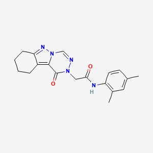 molecular formula C19H21N5O2 B6564450 N-(2,4-dimethylphenyl)-2-{1-oxo-1H,2H,7H,8H,9H,10H-[1,2,4]triazino[4,5-b]indazol-2-yl}acetamide CAS No. 1021217-08-2