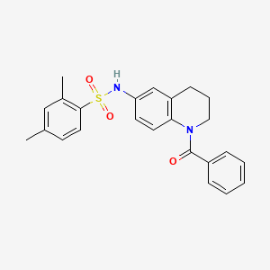 molecular formula C24H24N2O3S B6564498 N-(1-benzoyl-1,2,3,4-tetrahydroquinolin-6-yl)-2,4-dimethylbenzene-1-sulfonamide CAS No. 946380-90-1