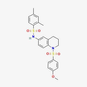 molecular formula C24H26N2O5S2 B6564504 N-[1-(4-methoxybenzenesulfonyl)-1,2,3,4-tetrahydroquinolin-6-yl]-2,4-dimethylbenzene-1-sulfonamide CAS No. 946296-25-9