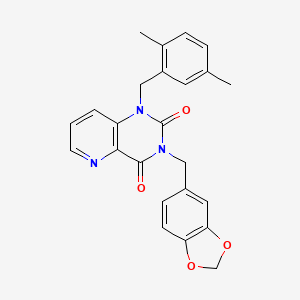 molecular formula C24H21N3O4 B6564673 3-[(2H-1,3-benzodioxol-5-yl)methyl]-1-[(2,5-dimethylphenyl)methyl]-1H,2H,3H,4H-pyrido[3,2-d]pyrimidine-2,4-dione CAS No. 923217-11-2