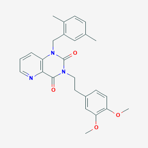 molecular formula C26H27N3O4 B6564686 3-[2-(3,4-dimethoxyphenyl)ethyl]-1-[(2,5-dimethylphenyl)methyl]-1H,2H,3H,4H-pyrido[3,2-d]pyrimidine-2,4-dione CAS No. 921569-65-5
