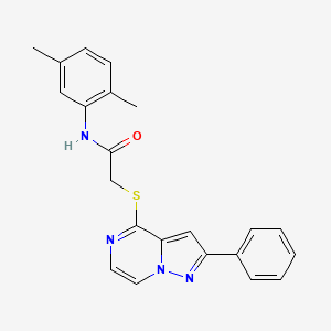 molecular formula C22H20N4OS B6564699 N-(2,5-dimethylphenyl)-2-({2-phenylpyrazolo[1,5-a]pyrazin-4-yl}sulfanyl)acetamide CAS No. 1021216-29-4