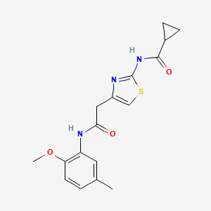 N-(4-{[(2-methoxy-5-methylphenyl)carbamoyl]methyl}-1,3-thiazol-2-yl)cyclopropanecarboxamide