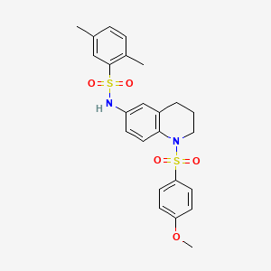 molecular formula C24H26N2O5S2 B6564829 N-[1-(4-methoxybenzenesulfonyl)-1,2,3,4-tetrahydroquinolin-6-yl]-2,5-dimethylbenzene-1-sulfonamide CAS No. 946296-33-9