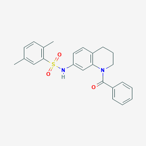 molecular formula C24H24N2O3S B6564847 N-(1-benzoyl-1,2,3,4-tetrahydroquinolin-7-yl)-2,5-dimethylbenzene-1-sulfonamide CAS No. 946290-22-8