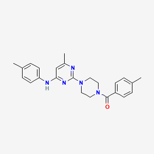 molecular formula C24H27N5O B6564881 6-methyl-2-[4-(4-methylbenzoyl)piperazin-1-yl]-N-(4-methylphenyl)pyrimidin-4-amine CAS No. 946211-60-5