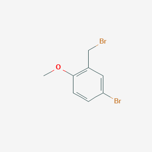 molecular formula C8H8Br2O B065649 4-Bromo-2-(bromomethyl)-1-methoxybenzene CAS No. 184970-28-3
