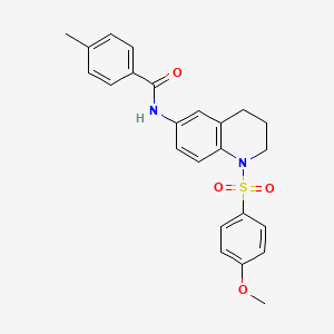 molecular formula C24H24N2O4S B6564909 N-[1-(4-methoxybenzenesulfonyl)-1,2,3,4-tetrahydroquinolin-6-yl]-4-methylbenzamide CAS No. 946212-99-3