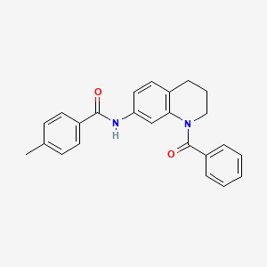 N-(1-benzoyl-1,2,3,4-tetrahydroquinolin-7-yl)-4-methylbenzamide
