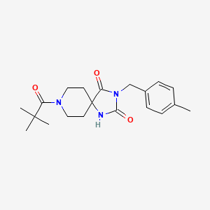 molecular formula C20H27N3O3 B6564920 8-(2,2-dimethylpropanoyl)-3-[(4-methylphenyl)methyl]-1,3,8-triazaspiro[4.5]decane-2,4-dione CAS No. 1021251-77-3