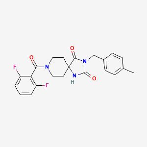 molecular formula C22H21F2N3O3 B6564945 8-(2,6-difluorobenzoyl)-3-[(4-methylphenyl)methyl]-1,3,8-triazaspiro[4.5]decane-2,4-dione CAS No. 1021211-24-4