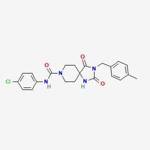 molecular formula C22H23ClN4O3 B6564950 N-(4-chlorophenyl)-3-[(4-methylphenyl)methyl]-2,4-dioxo-1,3,8-triazaspiro[4.5]decane-8-carboxamide CAS No. 1021264-55-0