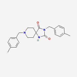 molecular formula C23H27N3O2 B6564966 3,8-bis[(4-methylphenyl)methyl]-1,3,8-triazaspiro[4.5]decane-2,4-dione CAS No. 1021210-06-9
