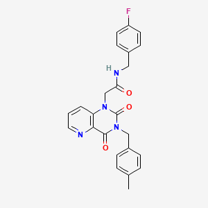 molecular formula C24H21FN4O3 B6565138 N-[(4-fluorophenyl)methyl]-2-{3-[(4-methylphenyl)methyl]-2,4-dioxo-1H,2H,3H,4H-pyrido[3,2-d]pyrimidin-1-yl}acetamide CAS No. 921841-50-1