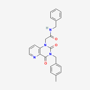 molecular formula C24H22N4O3 B6565146 N-benzyl-2-{3-[(4-methylphenyl)methyl]-2,4-dioxo-1H,2H,3H,4H-pyrido[3,2-d]pyrimidin-1-yl}acetamide CAS No. 921776-40-1
