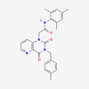 molecular formula C26H26N4O3 B6565154 2-{3-[(4-methylphenyl)methyl]-2,4-dioxo-1H,2H,3H,4H-pyrido[3,2-d]pyrimidin-1-yl}-N-(2,4,6-trimethylphenyl)acetamide CAS No. 921841-29-4
