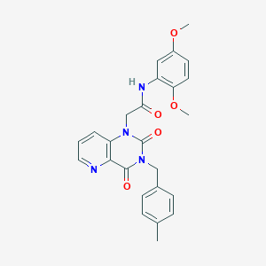 molecular formula C25H24N4O5 B6565163 N-(2,5-dimethoxyphenyl)-2-{3-[(4-methylphenyl)methyl]-2,4-dioxo-1H,2H,3H,4H-pyrido[3,2-d]pyrimidin-1-yl}acetamide CAS No. 921841-35-2