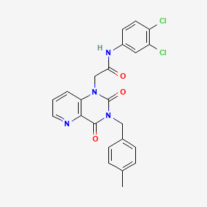 molecular formula C23H18Cl2N4O3 B6565185 N-(3,4-dichlorophenyl)-2-{3-[(4-methylphenyl)methyl]-2,4-dioxo-1H,2H,3H,4H-pyrido[3,2-d]pyrimidin-1-yl}acetamide CAS No. 921799-35-1