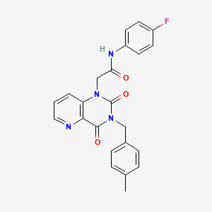 molecular formula C23H19FN4O3 B6565189 N-(4-fluorophenyl)-2-{3-[(4-methylphenyl)methyl]-2,4-dioxo-1H,2H,3H,4H-pyrido[3,2-d]pyrimidin-1-yl}acetamide CAS No. 921841-31-8