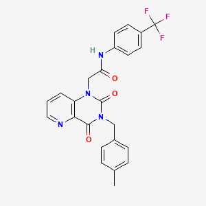 molecular formula C24H19F3N4O3 B6565201 2-{3-[(4-methylphenyl)methyl]-2,4-dioxo-1H,2H,3H,4H-pyrido[3,2-d]pyrimidin-1-yl}-N-[4-(trifluoromethyl)phenyl]acetamide CAS No. 921544-64-1