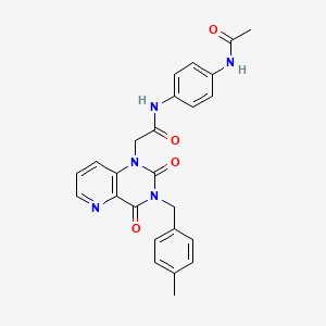 molecular formula C25H23N5O4 B6565205 N-(4-acetamidophenyl)-2-{3-[(4-methylphenyl)methyl]-2,4-dioxo-1H,2H,3H,4H-pyrido[3,2-d]pyrimidin-1-yl}acetamide CAS No. 921776-36-5
