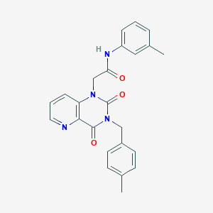 molecular formula C24H22N4O3 B6565211 N-(3-methylphenyl)-2-{3-[(4-methylphenyl)methyl]-2,4-dioxo-1H,2H,3H,4H-pyrido[3,2-d]pyrimidin-1-yl}acetamide CAS No. 921544-24-3