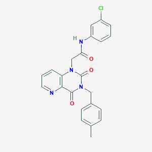 molecular formula C23H19ClN4O3 B6565218 N-(3-chlorophenyl)-2-{3-[(4-methylphenyl)methyl]-2,4-dioxo-1H,2H,3H,4H-pyrido[3,2-d]pyrimidin-1-yl}acetamide CAS No. 921545-66-6