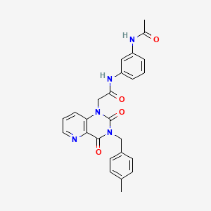 molecular formula C25H23N5O4 B6565234 N-(3-acetamidophenyl)-2-{3-[(4-methylphenyl)methyl]-2,4-dioxo-1H,2H,3H,4H-pyrido[3,2-d]pyrimidin-1-yl}acetamide CAS No. 921544-78-7